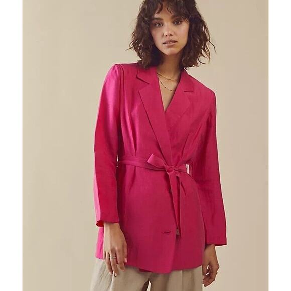 NWOT R.G. Kane x Free People Mariel Fuchshia Pink Blazer Dress $420 Small - Picture 2 of 9